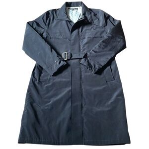 Kenneth Cole belted Trench Coat Black NEW Water Resistant Womens XL NWT Classic